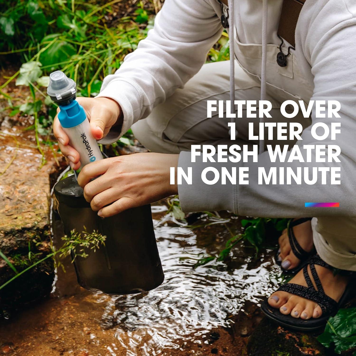 imageHydraPak 28mm Filter Kit Water Filtration Accessory Fast Flow Perfect for Hiking Camping Travel and Emergency PreparednessWater Purification Unit