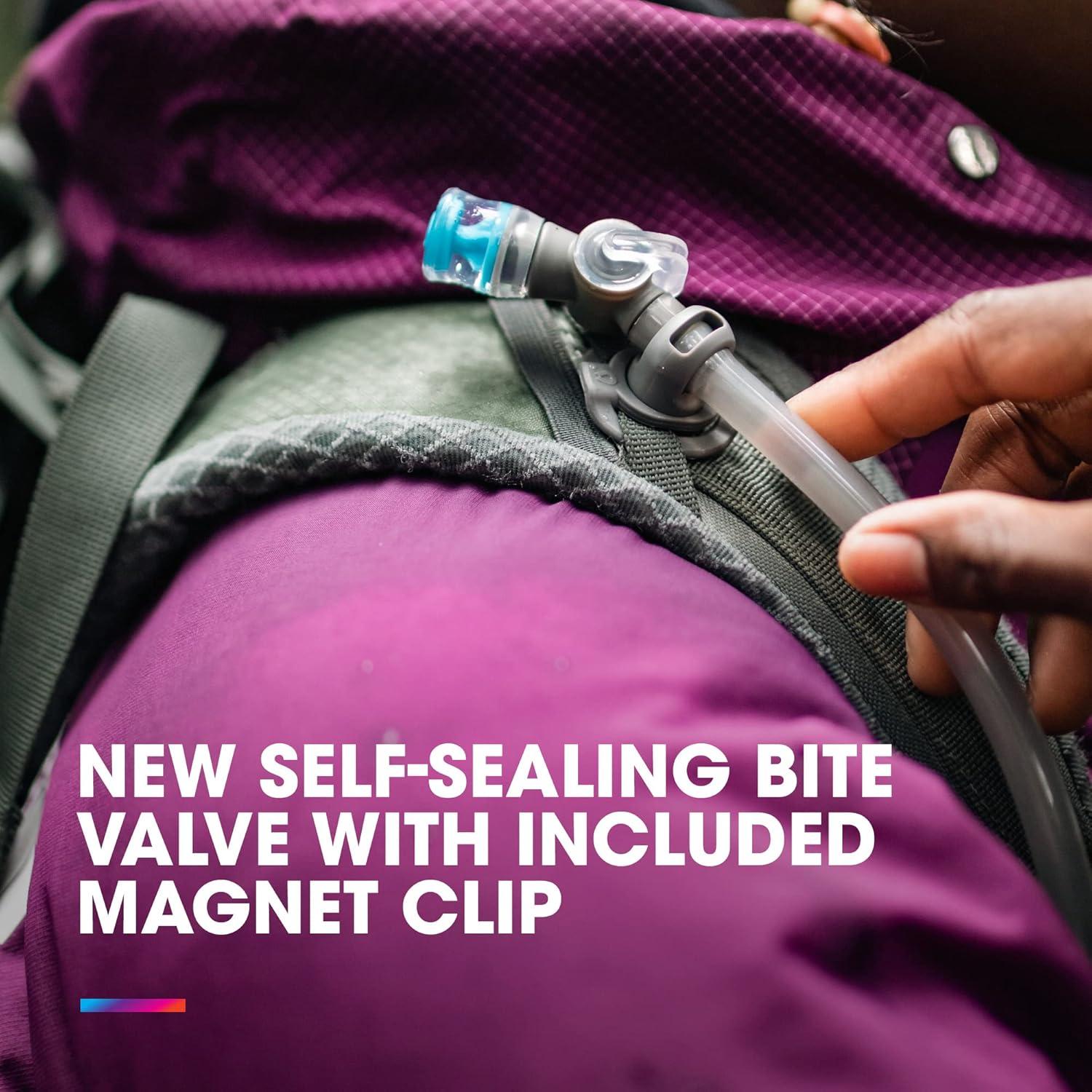 imageHydraPak Contour 3L Hydration Reservoir LowProfile Water Bladder Fits Most Hydration Packs HighFlow Bite Valve Leak Proof Fully Reversible and Dishwasher Safe