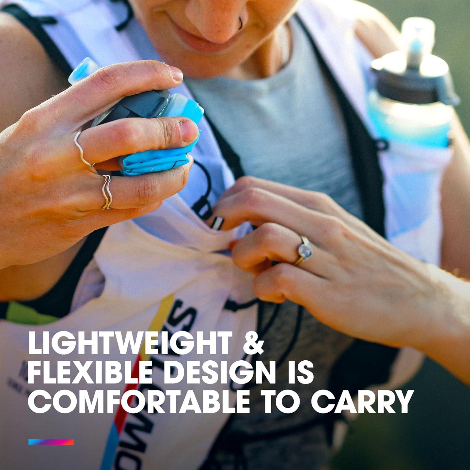 imageHydraPak UltraFlask Speed 500ml or 600ml Collapsible Soft Flask Water Bottle for Hydration Vests and Running Packs with Easy Open Cap500ml Speed 2 Pack Without Drink Straw