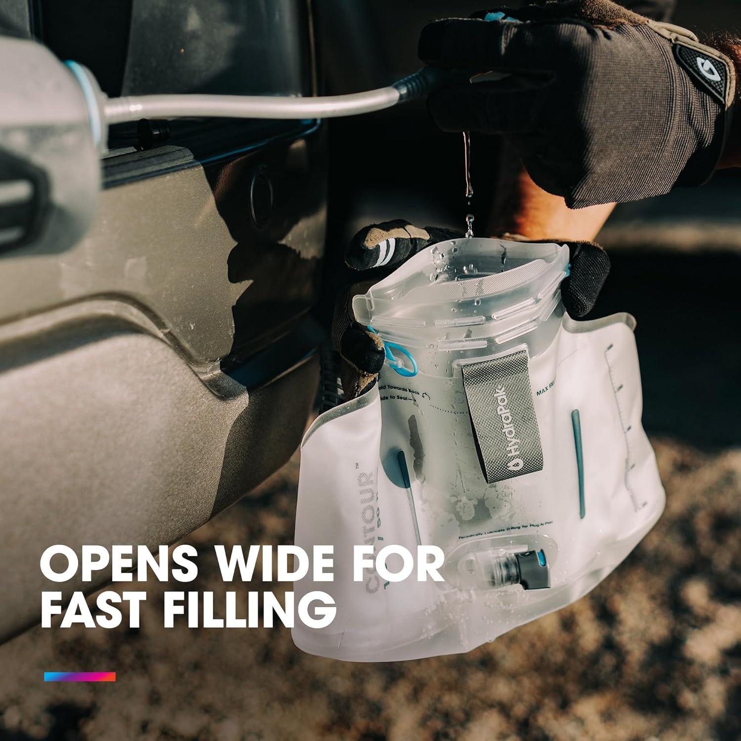 imageHydraPak Water Reservoir 15L 2L 3L Hydration Bladder Fits Most Backpacks HighFlow Bite Valve Leak Proof Fully Reversible and Dishwasher SafeContour Lumbar