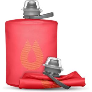 HydraPak Stow – Collapsible Backpacking Water Bottle (350ml, 500ml, 1L) – BPA Free, Ultra Light, Spill-Proof Twist Cap(Redwood)