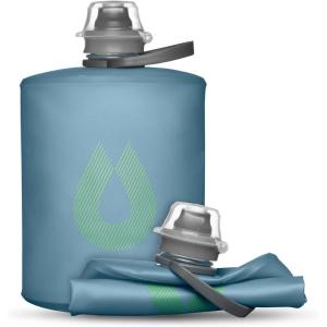 HydraPak Stow – Collapsible Backpacking Water Bottle (350ml, 500ml, 1L) – BPA Free, Ultra Light, Spill-Proof Twist Cap(Tahoe Blue)