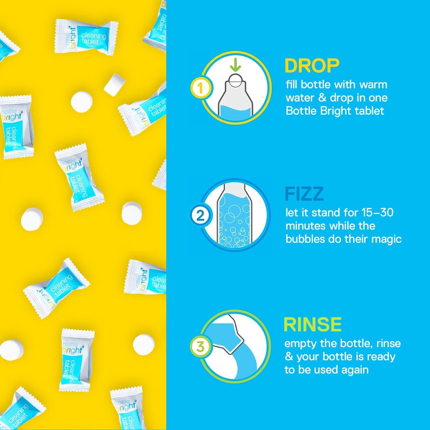 imageBottle Bright Clean Stainless Steel Thermos Tumbler Insulated and Reusable Water Bottles Cleaning Tablets are Easy and Safe to Use36 Count Pack of 1