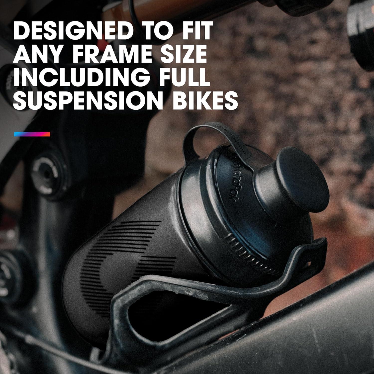 imageHydraPak Polar Bottle Breakaway Muck Mountain Bike Water Bottle 2Pack High Flow Cycling ampamp Sports Squeeze Bottle with Dust Cover Charcoal 440ml15oz