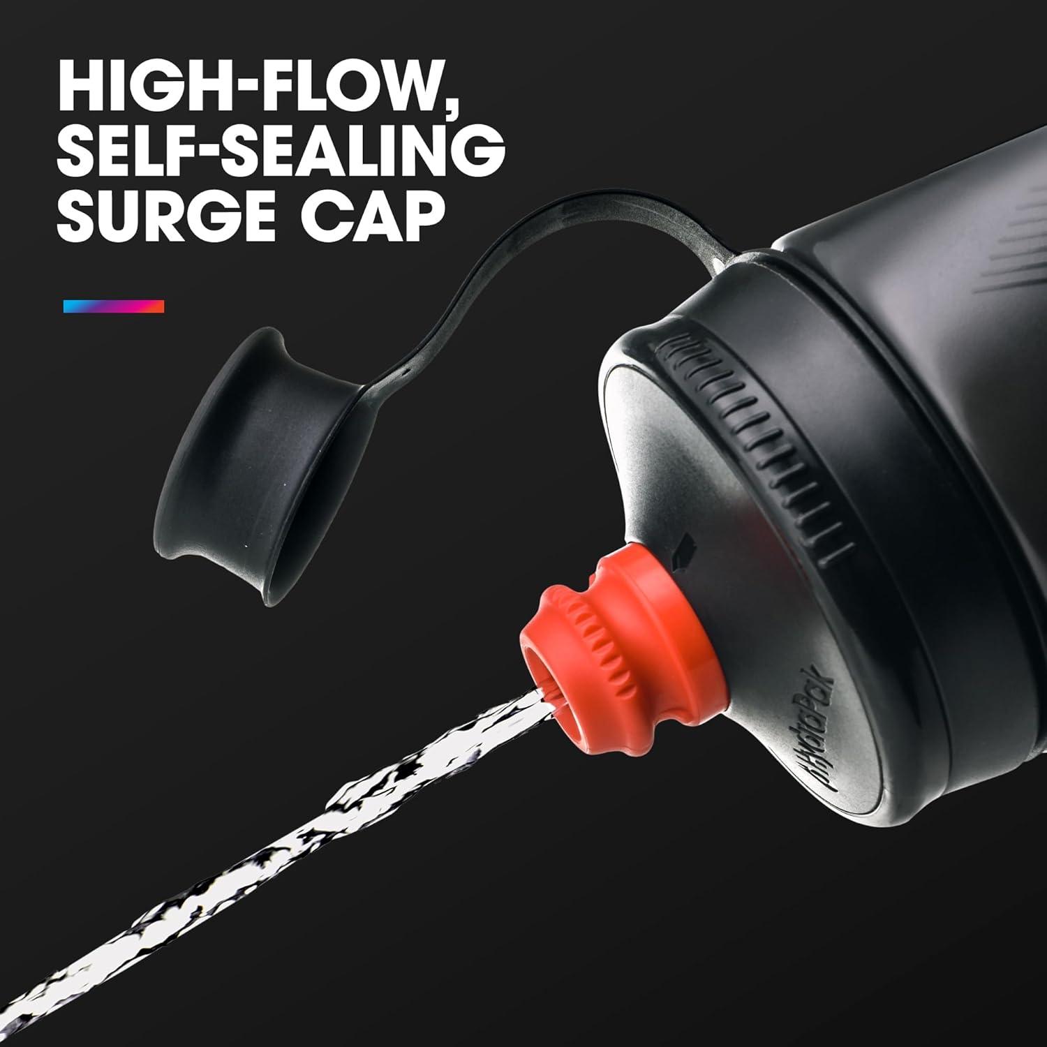 imageHydraPak Polar Bottle Breakaway Muck Mountain Bike Water Bottle 2Pack High Flow Cycling ampamp Sports Squeeze Bottle with Dust Cover Charcoal 440ml15oz