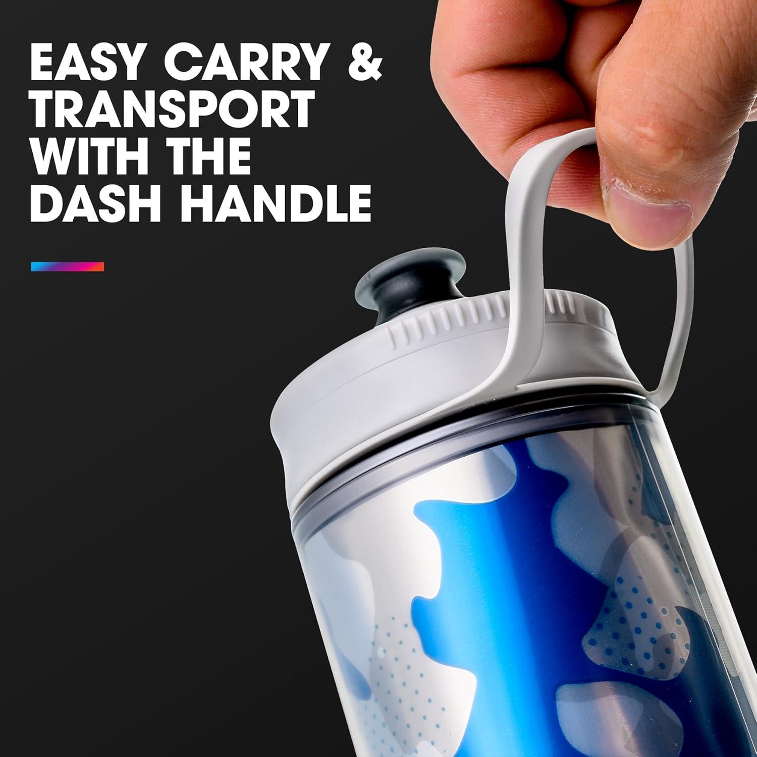 imageHydraPak Polar Bottle Polar Sport Insulated Water Bottle BPAFree Sport ampamp Bike Squeeze Bottle with Handle Splash Gold 700ml 24ozSplash Multi