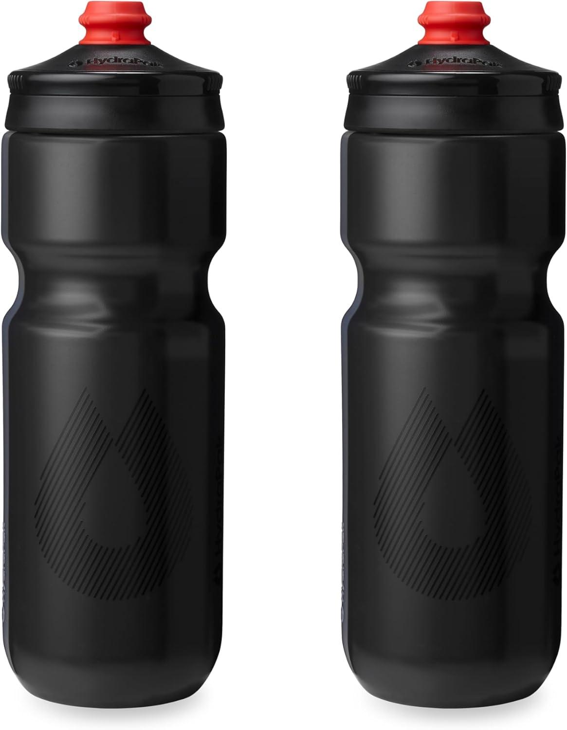 imageHydraPak Breakaway Surge Lightweight Bike Water Bottle 2Pack 20oz 25oz 30oz High Flow Cycling ampamp Sports Squeeze BottleCharcoal