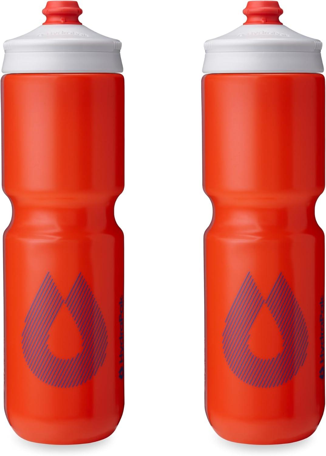 imageHydraPak Breakaway Surge Lightweight Bike Water Bottle 2Pack 20oz 25oz 30oz High Flow Cycling ampamp Sports Squeeze BottleOrange