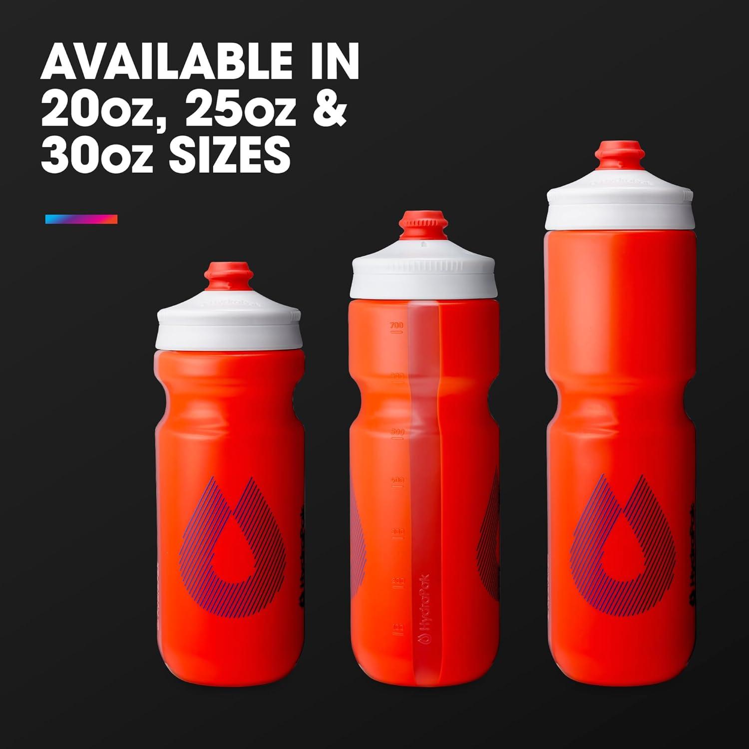 imageHydraPak Breakaway Surge Lightweight Bike Water Bottle 2Pack 20oz 25oz 30oz High Flow Cycling ampamp Sports Squeeze BottleOrange