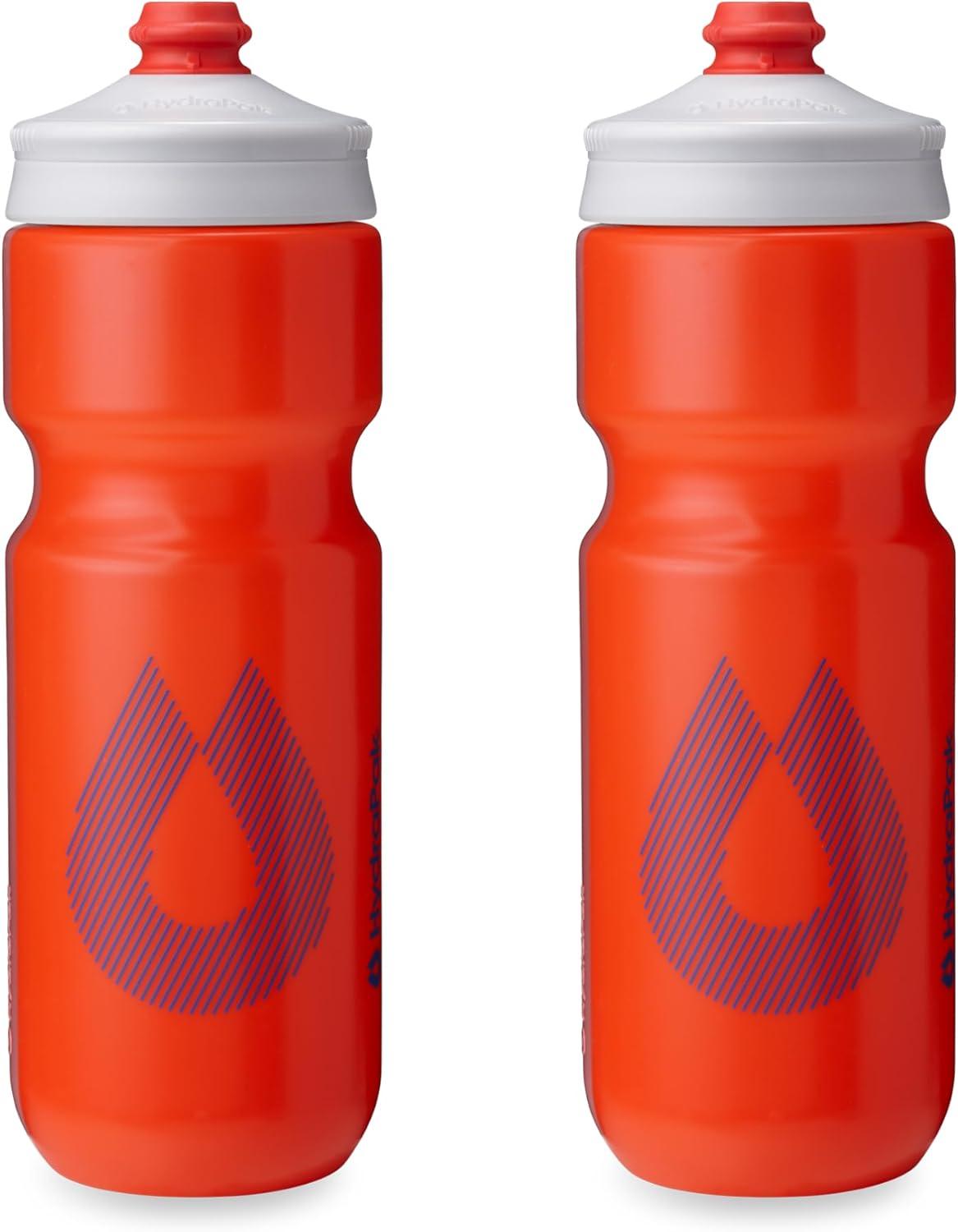 imageHydraPak Breakaway Surge Lightweight Bike Water Bottle 2Pack 20oz 25oz 30oz High Flow Cycling ampamp Sports Squeeze BottleOrange
