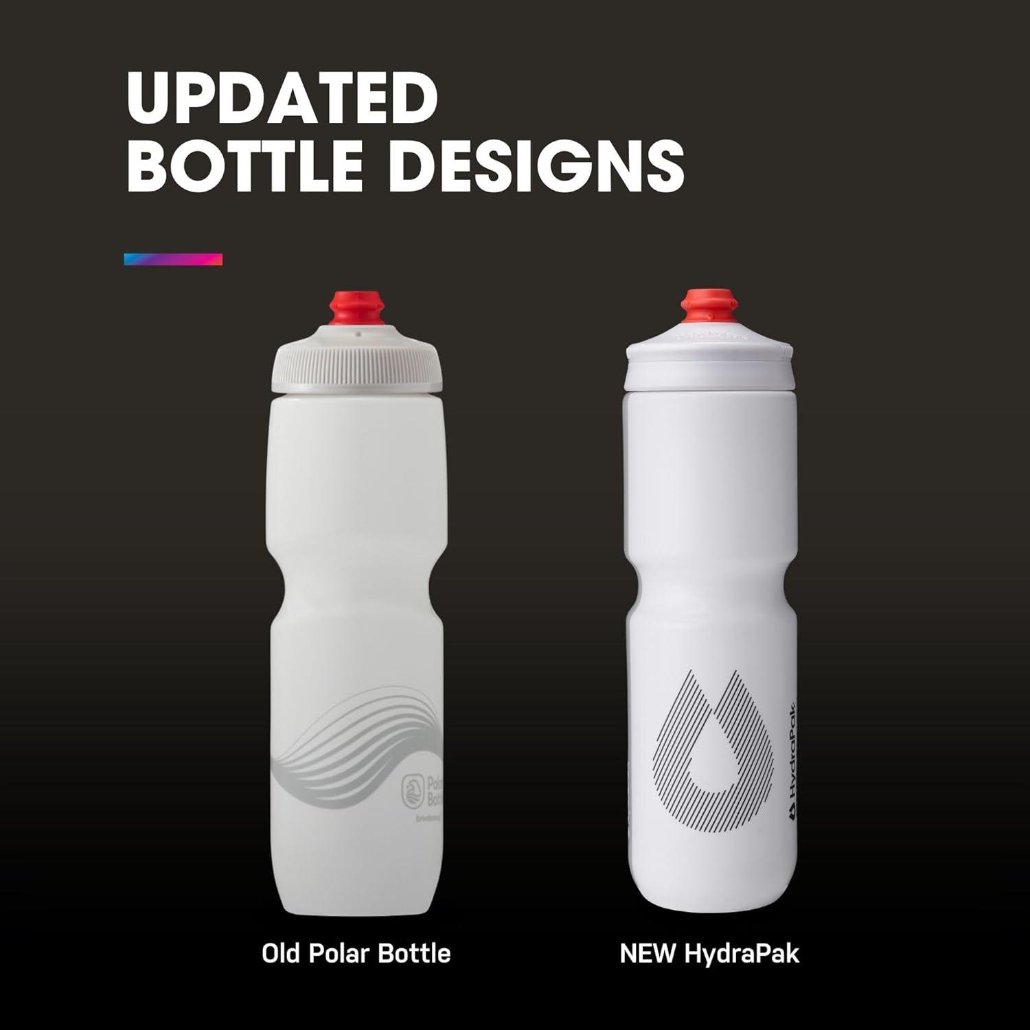 imageHydraPak Breakaway Surge Lightweight Bike Water Bottle 2Pack 20oz 25oz 30oz High Flow Cycling ampamp Sports Squeeze BottleWhite