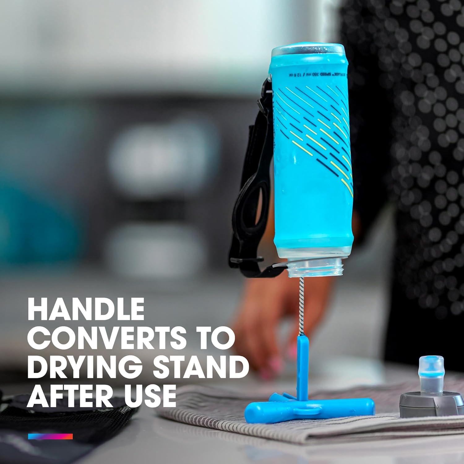 imageHydraPak Flask Cleaning Kit Bristle Brush and Drying Stand BPA ampamp PVC Free Cleans Water Bottles SoftFlasks Coffee Mugs and More