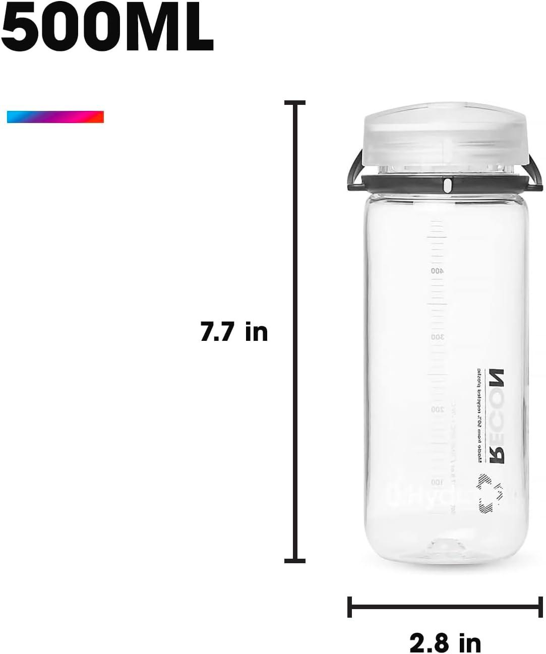 imageHydraPak Recon Twist ampamp Sip Wide Mouth Recycled Plastic Water Bottle 24oz or 32oz Eco Friendly BPA Free Easy CarryClear Black White