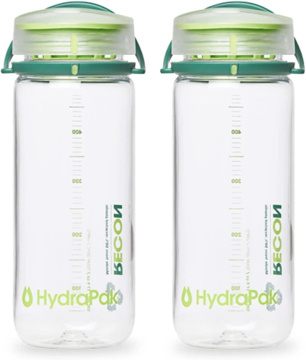 imageHydraPak Recon Twist ampamp Sip Wide Mouth Recycled Plastic Water Bottle 24oz or 32oz Eco Friendly BPA Free Easy CarryClear Evergreen Lime