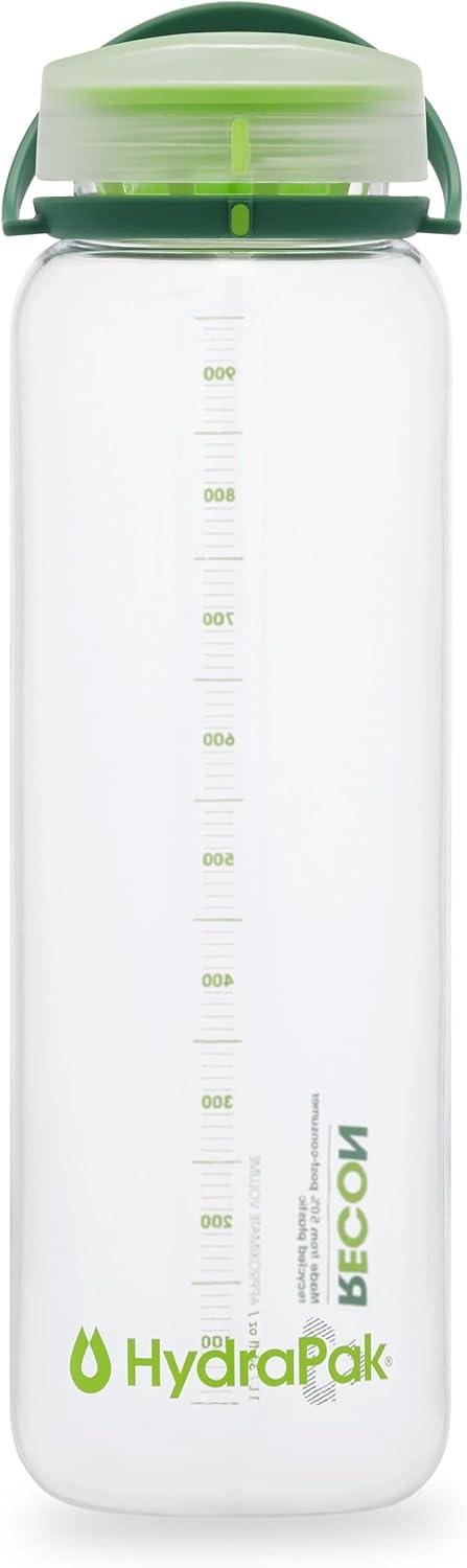 imageHydraPak Recon Twist ampamp Sip Wide Mouth Recycled Plastic Water Bottle 24oz or 32oz Eco Friendly BPA Free Easy CarryClear Evergreen Lime