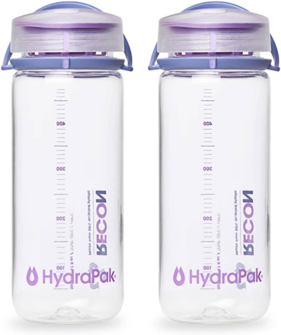 imageHydraPak Recon Twist ampamp Sip Wide Mouth Recycled Plastic Water Bottle 24oz or 32oz Eco Friendly BPA Free Easy CarryClear Iris Violet