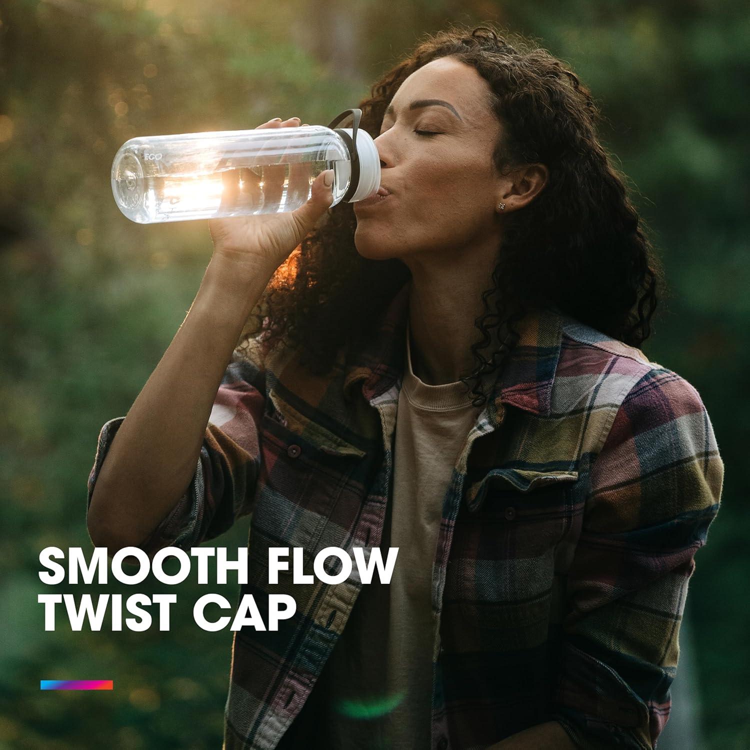 imageHydraPak Recon Twist ampamp Sip Wide Mouth Recycled Plastic Water Bottle 24oz or 32oz Eco Friendly BPA Free Easy CarryClear Navy Cyan