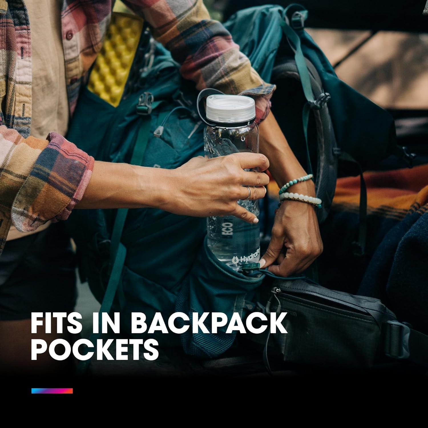 imageHydraPak Recon Twist ampamp Sip Wide Mouth Recycled Plastic Water Bottle 24oz or 32oz Eco Friendly BPA Free Easy CarryClear Navy Cyan