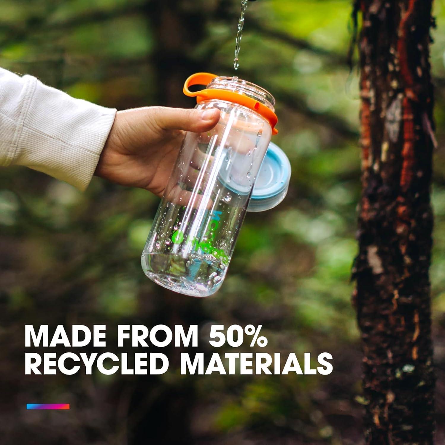 imageHydraPak Recon Twist ampamp Sip Wide Mouth Recycled Plastic Water Bottle 24oz or 32oz Eco Friendly BPA Free Easy CarryConfetti