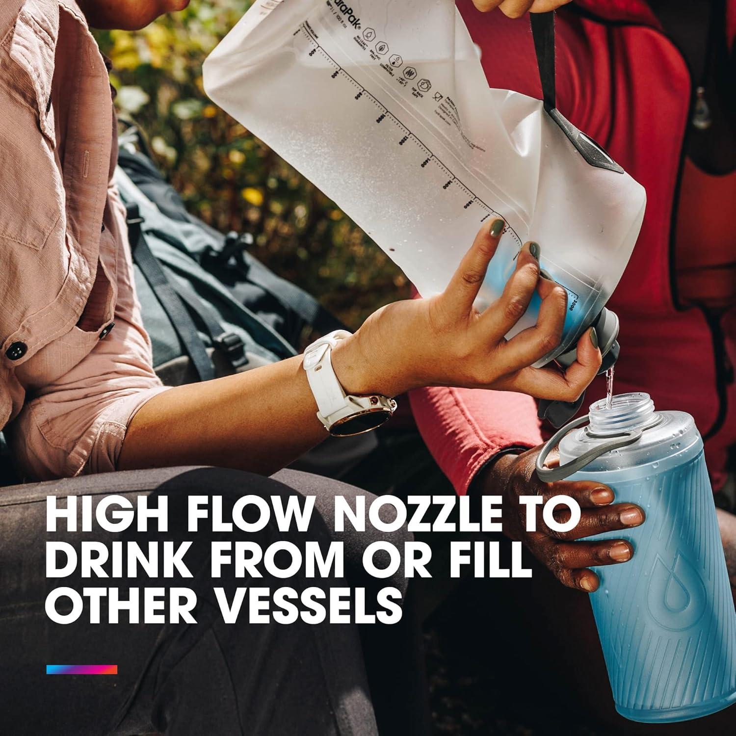 imageHydraPak Seeker Collapsible Water Filtration ampamp Storage 6L BPA ampamp PVC Free Hydration Reservoir Bag Leak Proof Lightweight3 L Filter Kit