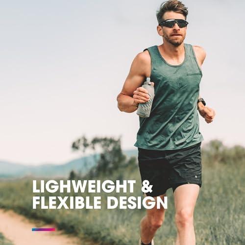 imageHydraPak SkyFlask Speed Collapsible Handheld Running Water Bottle 350ml 500ml 500ml Insulated Adjustable Strap Lightweight SpillProof Cap500ml Thumb Loop