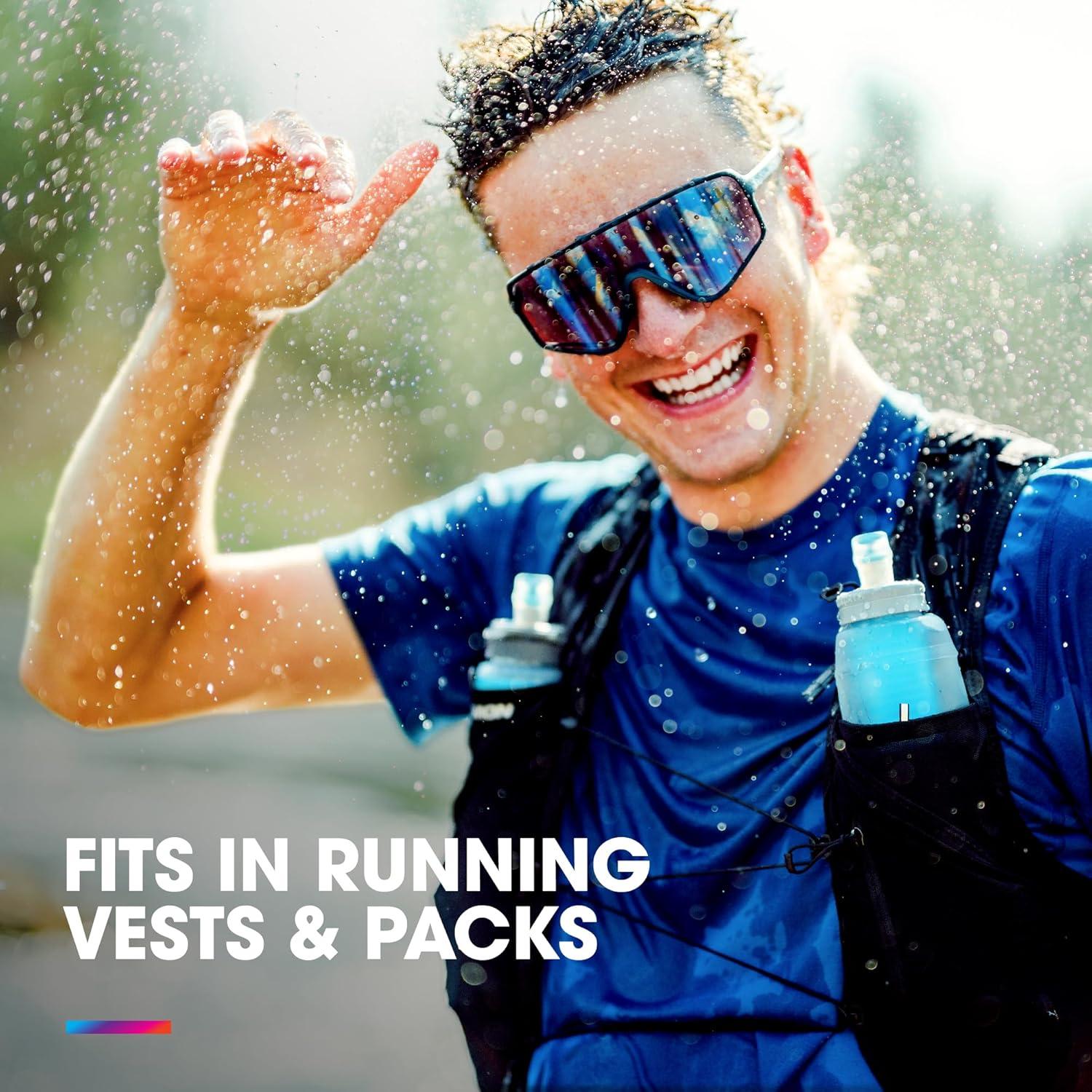 imageHydraPak UltraFlask 500ml Filtered Compressible Soft Flask Water Bottle for Hydration Vests and Running Packs with Integrated Water Filter 500ml 17oz