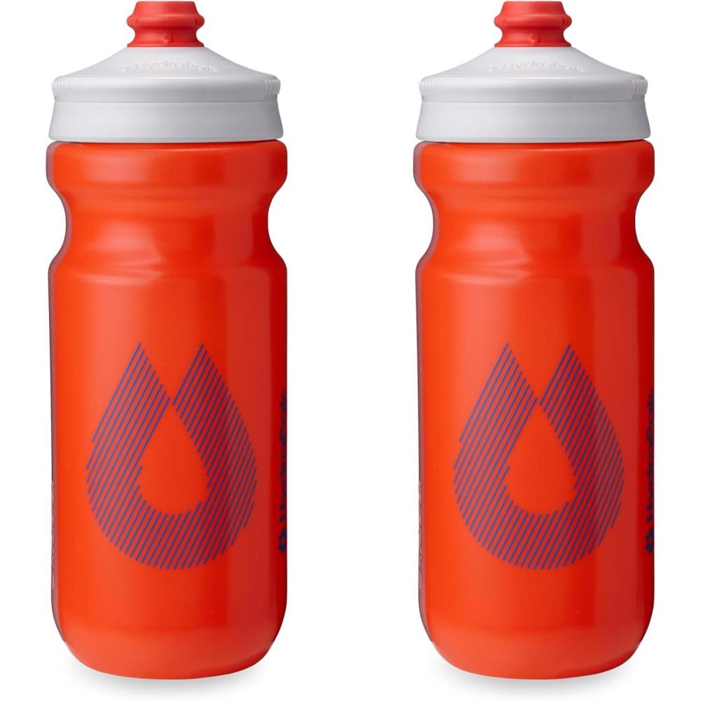 imageHydraPak Breakaway Surge Lightweight Bike Water Bottle 2Pack 20oz 25oz 30oz High Flow Cycling ampamp Sports Squeeze BottleOrange
