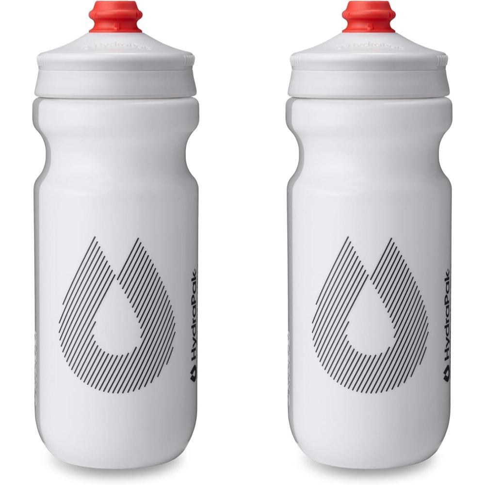 imageHydraPak Breakaway Surge Lightweight Bike Water Bottle 2Pack 20oz 25oz 30oz High Flow Cycling ampamp Sports Squeeze BottleWhite