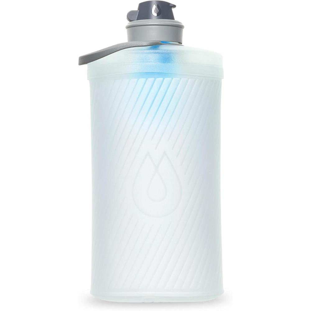 imageHydraPak Flux 15L Filter Kit Collapsible Backpacking Water Bottle BPA Free Ultra Light SpillProof Twist Cap Clear
