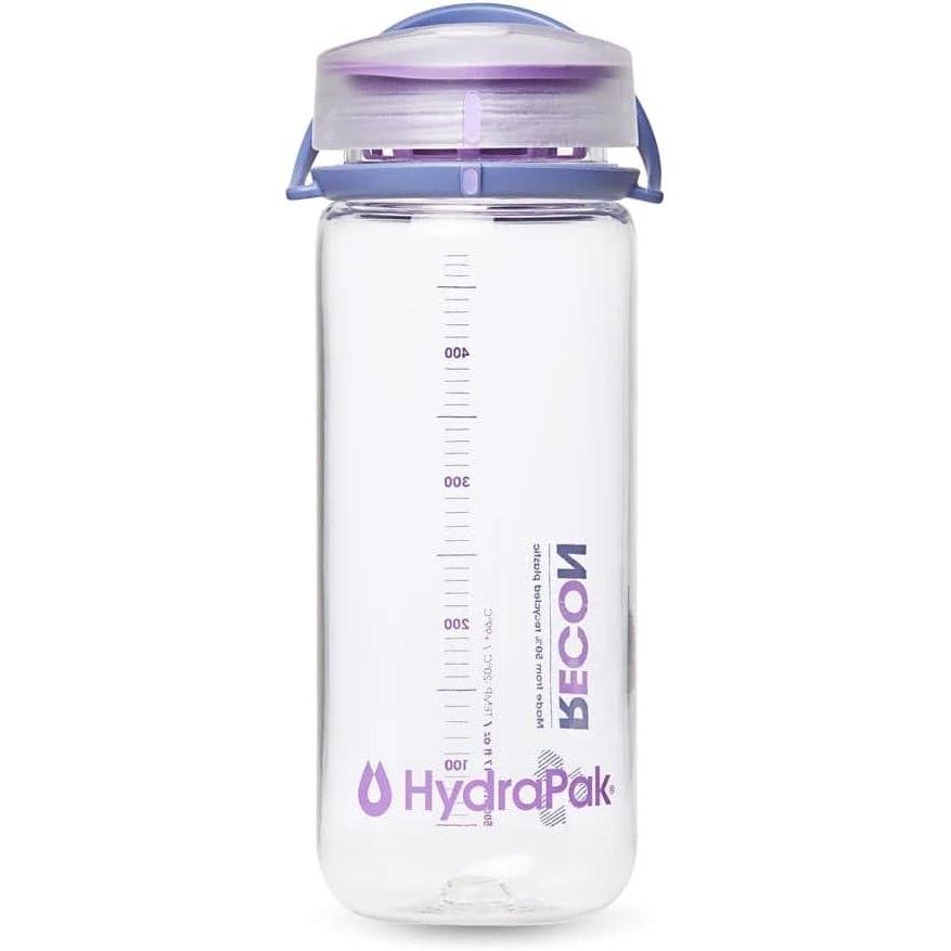 imageHydraPak Recon Twist ampamp Sip Wide Mouth Recycled Plastic Water Bottle 24oz or 32oz Eco Friendly BPA Free Easy CarryClear Iris Violet