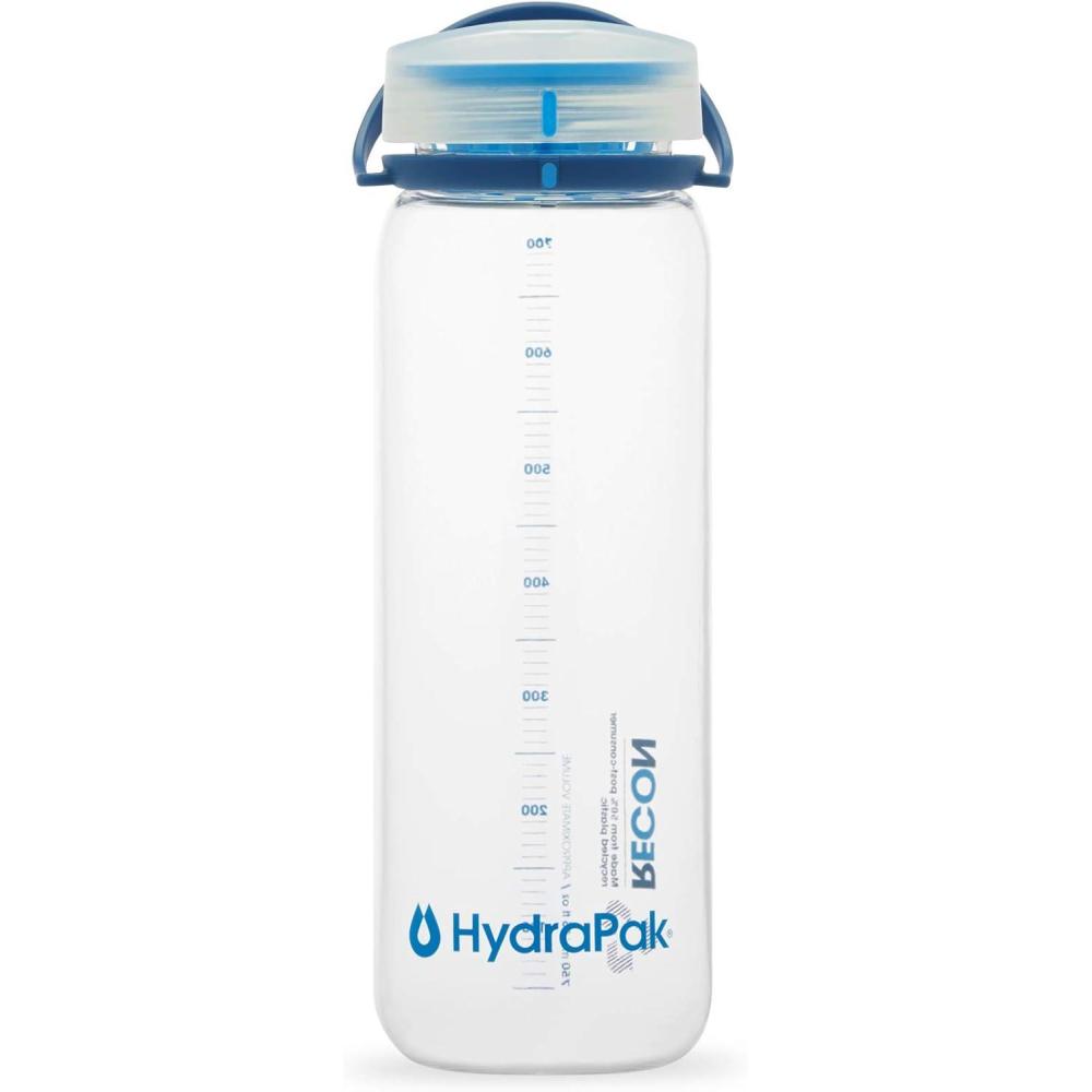 imageHydraPak Recon Twist ampamp Sip Wide Mouth Recycled Plastic Water Bottle 24oz or 32oz Eco Friendly BPA Free Easy CarryClear Navy Cyan