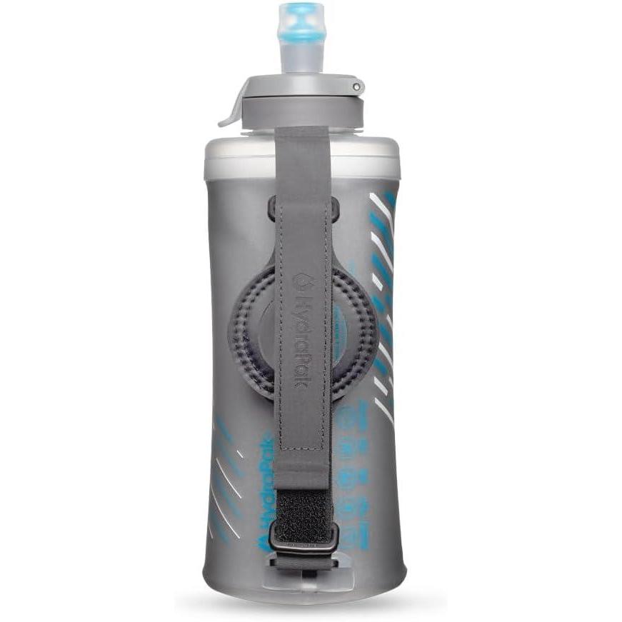 imageHydraPak SkyFlask Speed Collapsible Handheld Running Water Bottle 350ml 500ml 500ml Insulated Adjustable Strap Lightweight SpillProof Cap500ml Insulated Thumb Loop