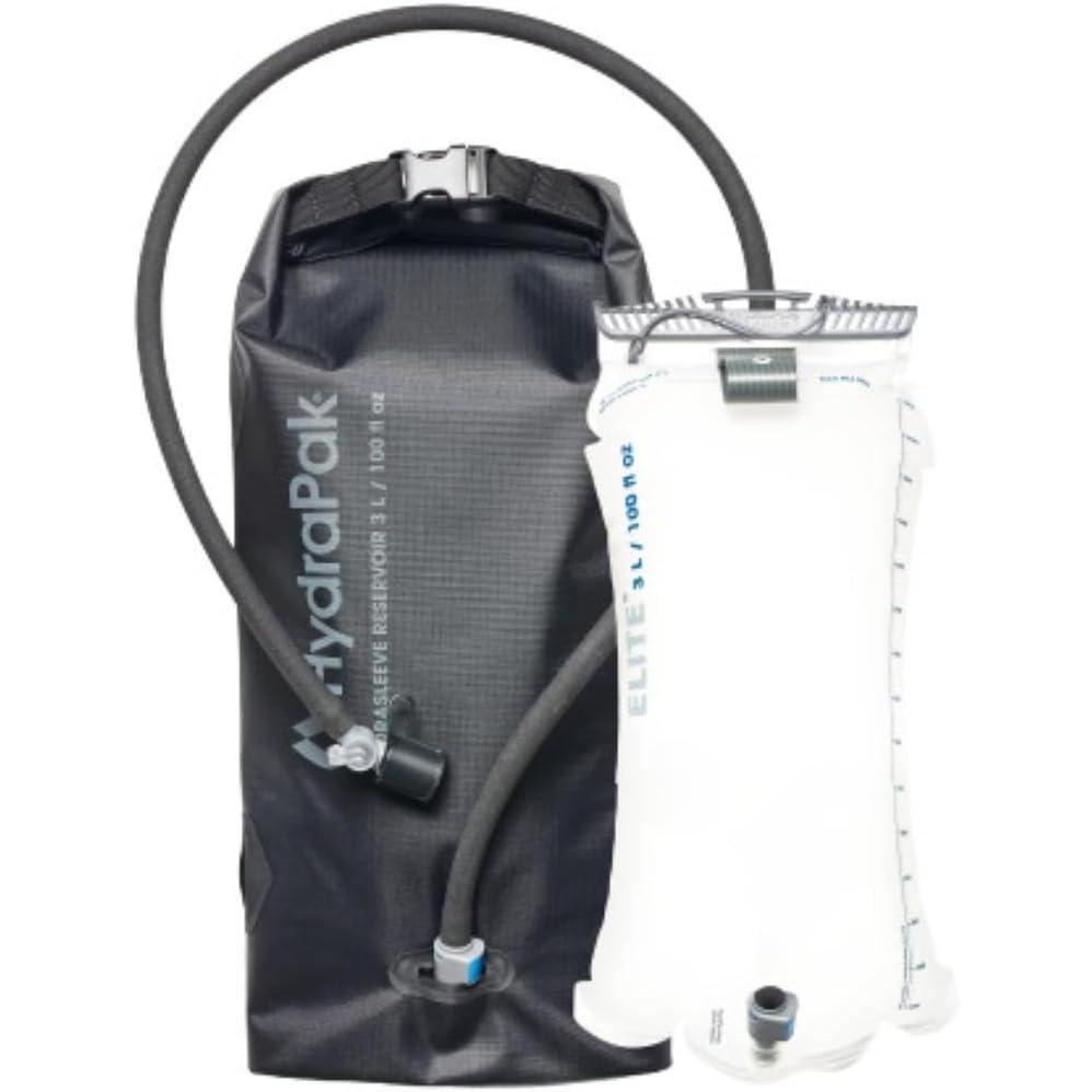 imageHydrapak HydraSleeve Insulated Sleeve with ShapeShift LowProfile Water BladderReservoir for Hydration Backpacks 3Liter 100 oz High Flow Bite Valve Safe ampamp ReliableBlack