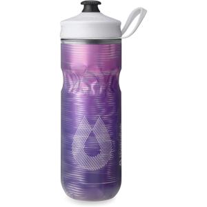 HydraPak | Polar Bottle – Polar Sport Insulated Water Bottle – BPA-Free, Sport & Bike Squeeze Bottle with Handle (Splash Gold, 700ml / 24oz)(Pulse Purple)