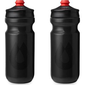 HydraPak Breakaway Surge Lightweight Bike Water Bottle 2-Pack (20oz, 25oz, 30oz) – High Flow, Cycling & Sports Squeeze Bottle(Charcoal)