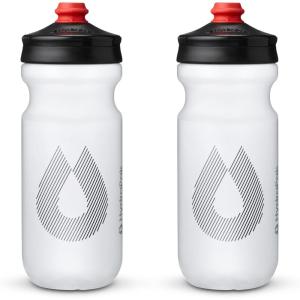 HydraPak Breakaway Surge Lightweight Bike Water Bottle 2-Pack (20oz, 25oz, 30oz) – High Flow, Cycling & Sports Squeeze Bottle(Clear)