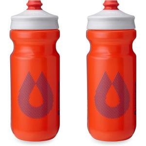 HydraPak Breakaway Surge Lightweight Bike Water Bottle 2-Pack (20oz, 25oz, 30oz) – High Flow, Cycling & Sports Squeeze Bottle(Orange)
