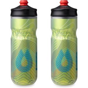 HydraPak Polar Surge Insulated Bike Water Bottle 2-Pack (20oz or 24oz) – High Flow, Fits Most Bike Cages, For Cycling & Sports(Ascent Yellow)
