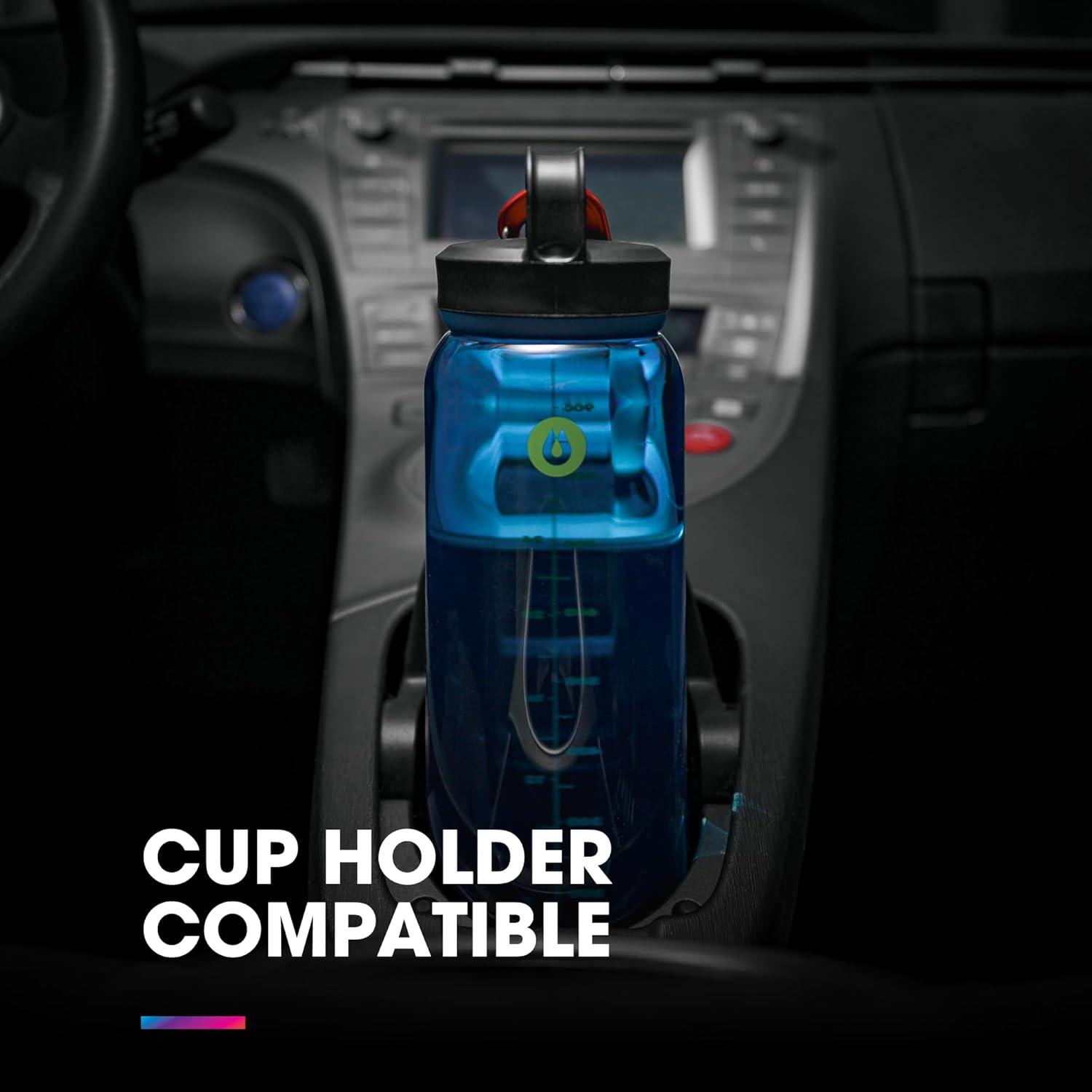 imageHydraPak Recon Clip ampamp Carry Wide Mouth Recycled Plastic Water Bottle 24oz or 32oz Eco Friendly BPA Free Tethered CapAspen Green