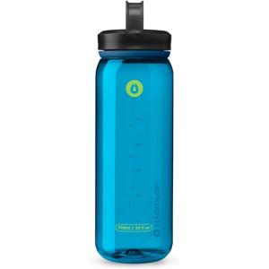 HydraPak Recon Clip & Carry – Wide Mouth Recycled Plastic Water Bottle (24oz or 32oz) – Eco Friendly, BPA Free, Tethered Cap(Bay Blue)