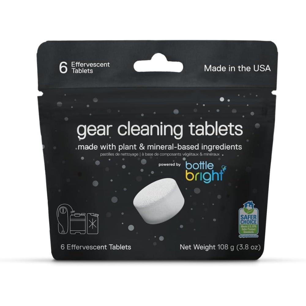imageGear Cleaning Tablets by Bottle Bright 6 or 20 Count EPA Safer Choice Certified Hydration Reservoir Large Container ampamp Water Storage System Cleaner6 Count