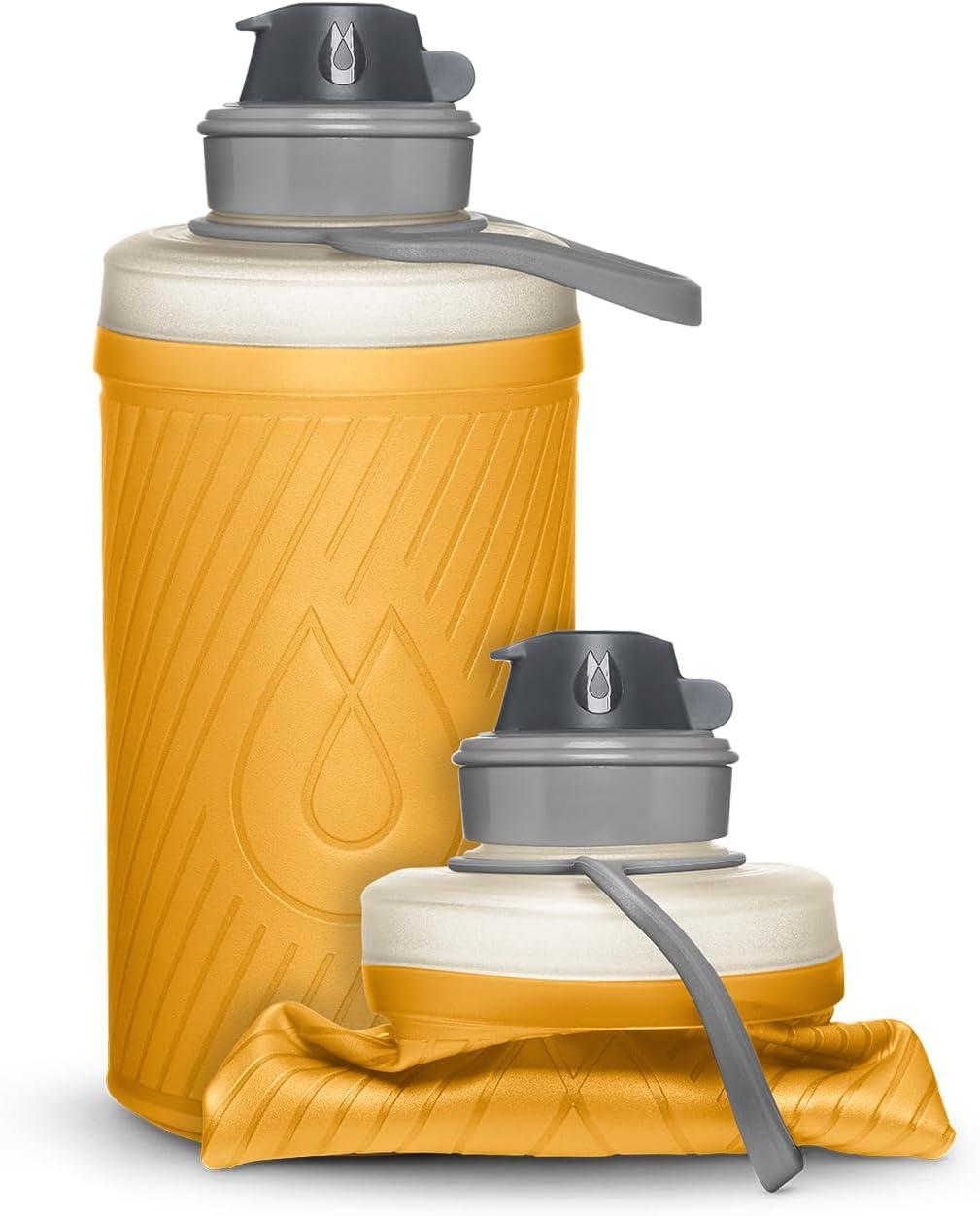 image:imageHydraPak Flux Collapsible Backpacking Water Bottle 750ml 1L 15L BPA Free Ultra Light SpillProof Twist CapNEW Golden Yellow