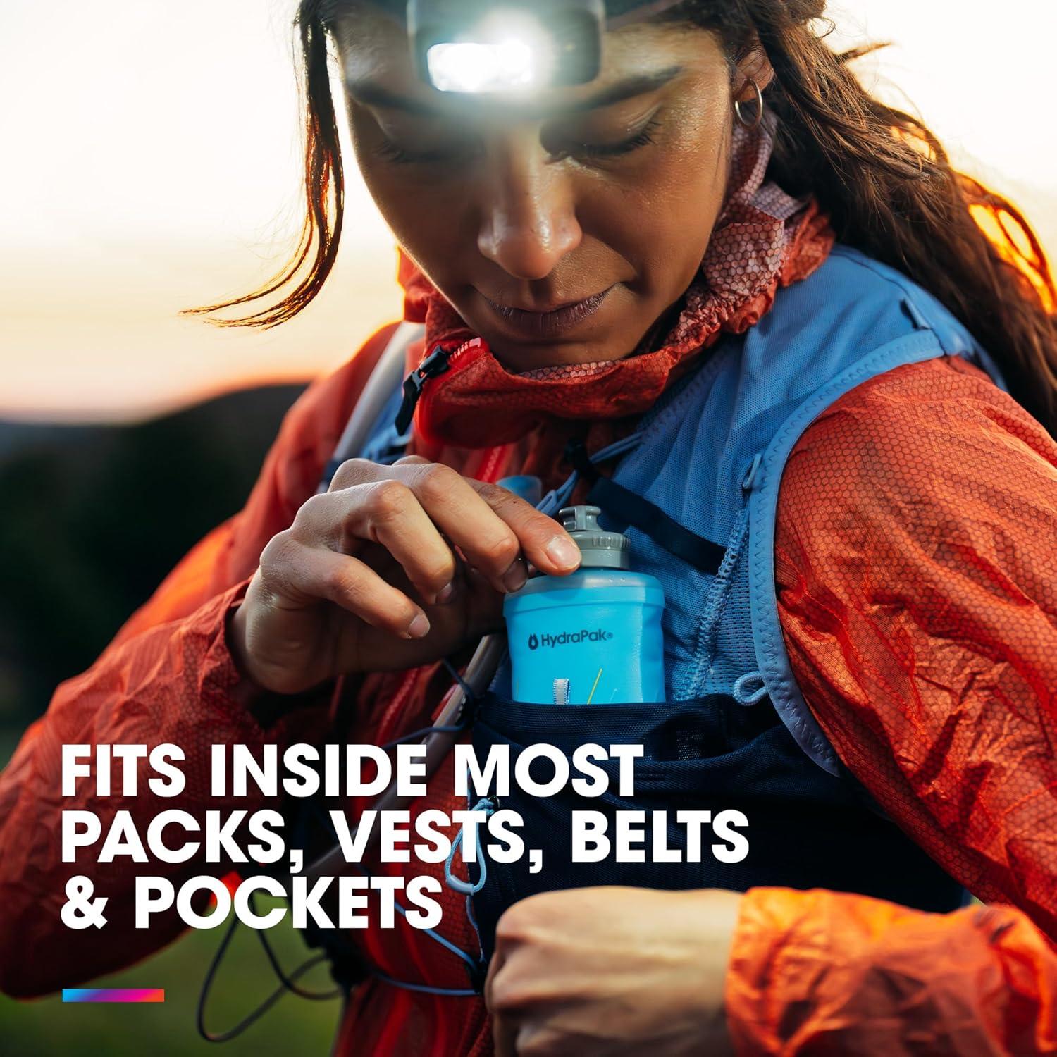image:imageHydraPak SoftFlask Collapsible Nutrition Flask 150ml or 250ml BPA Free Easy Open Cap Foldable LightweightNew 150ml 2pack