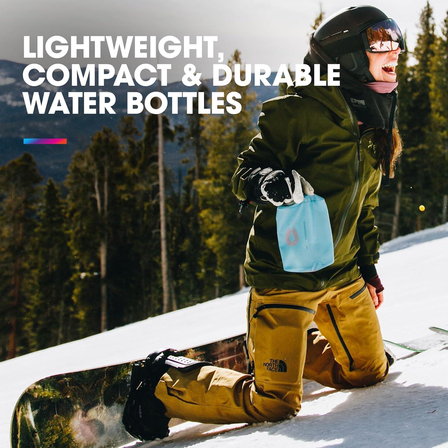 image:imageHydraPak Stow Collapsible Water Bottle 350ml 500ml 1L Ultralight LeakProof BPAFree Filter Compatible Travel amp Hiking FlaskMTN Redwood