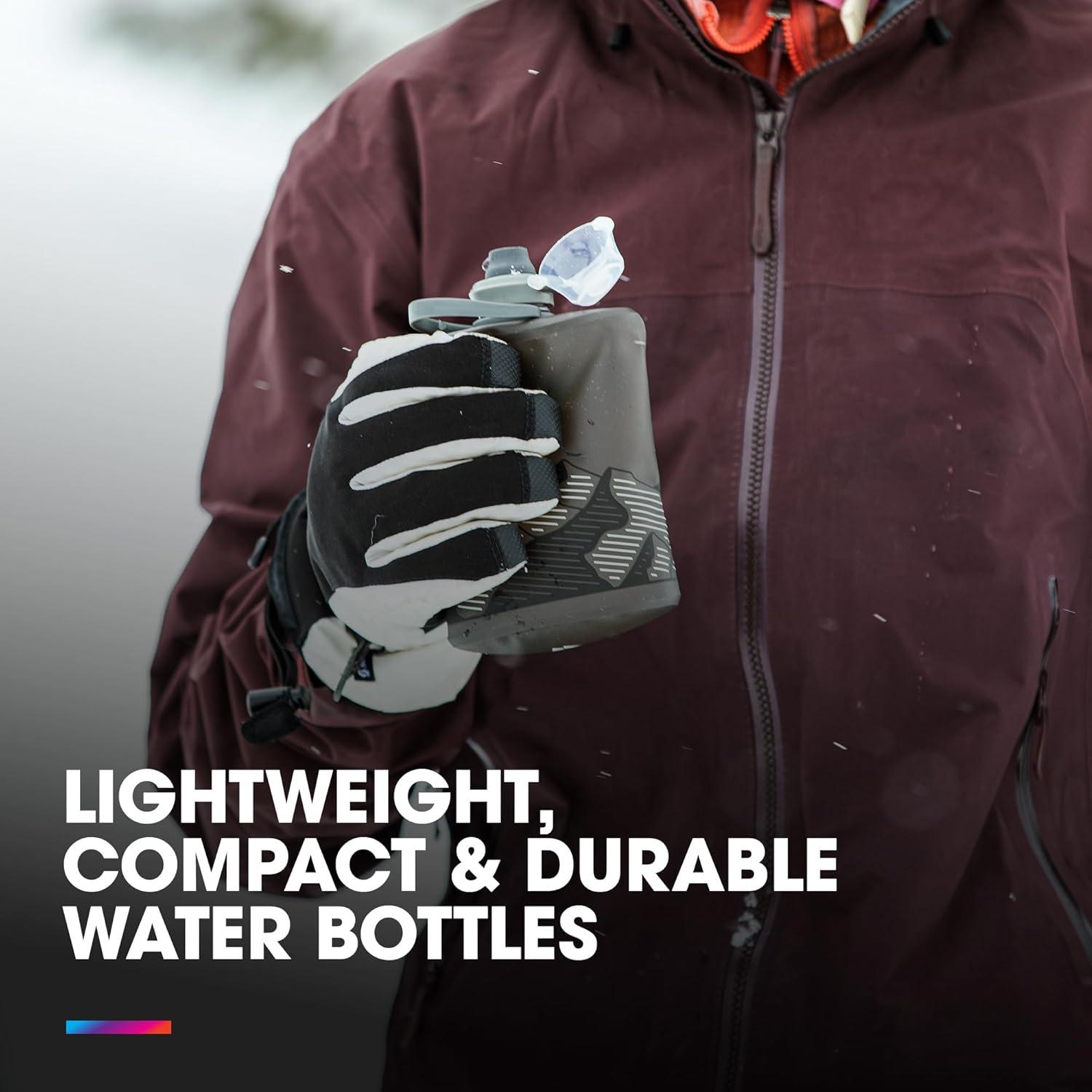 image:imageHydraPak Stow Collapsible Water Bottle 350ml 500ml 1L Ultralight LeakProof BPAFree Filter Compatible Travel amp Hiking FlaskNEW Sage Green