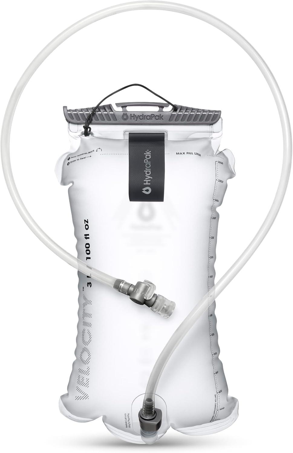 image:imageHydraPak Velocity Hydration Reservoir 15L or 2L Slim Profile Water Bladder SelfSealing Bite Valve Leak Proof Reversible Dishwasher SafeClear