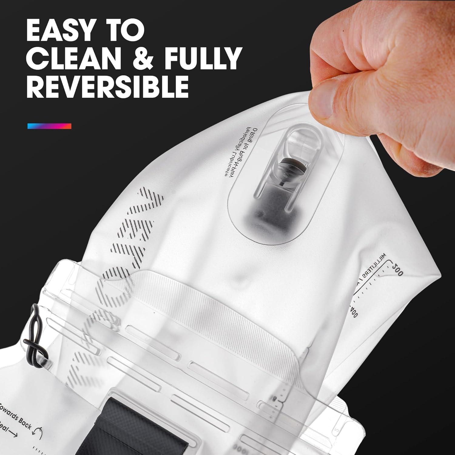 image:imageHydraPak Velocity Hydration Reservoir 15L or 2L Slim Profile Water Bladder SelfSealing Bite Valve Leak Proof Reversible Dishwasher SafeClear