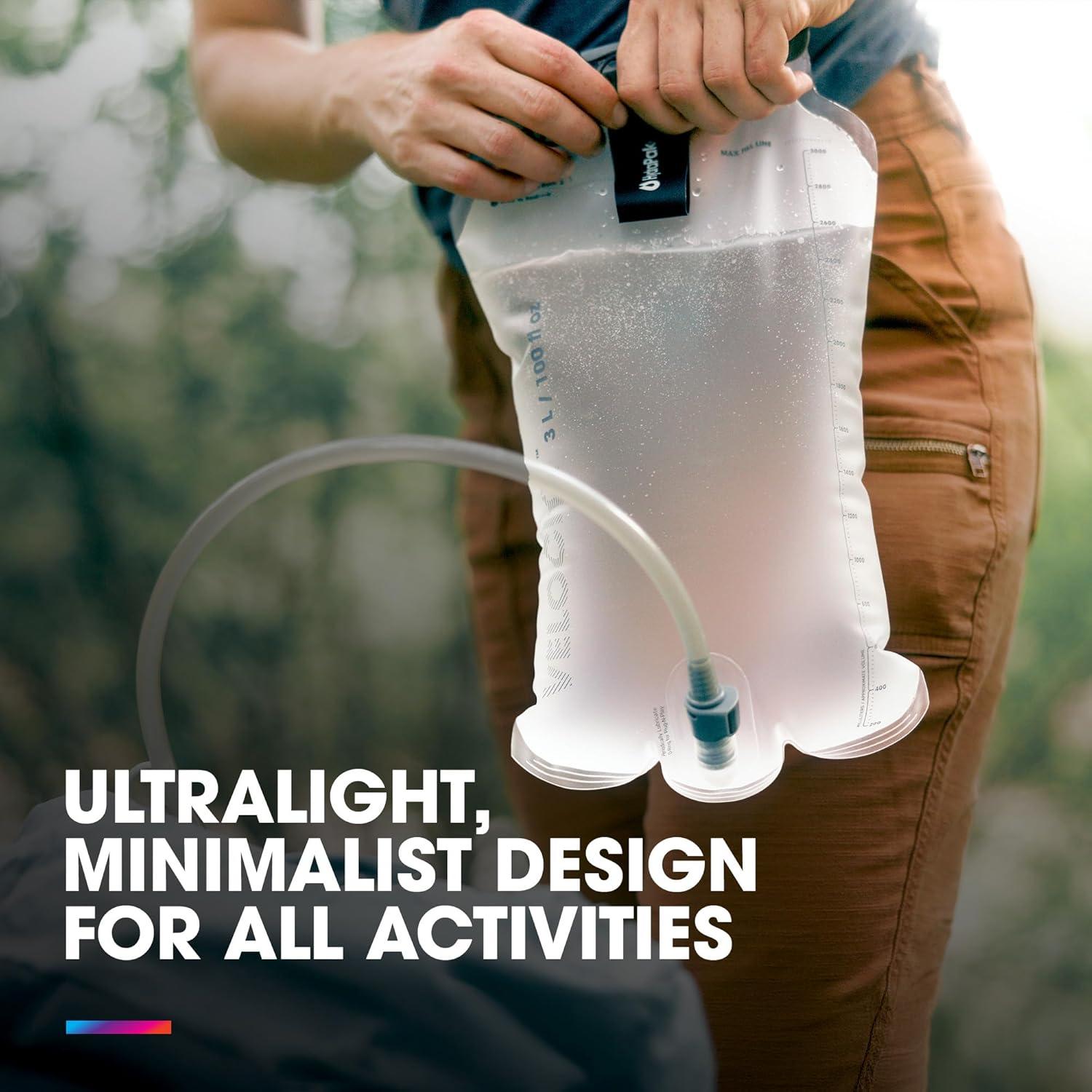image:imageHydraPak Velocity Hydration Reservoir 15L or 2L Slim Profile Water Bladder SelfSealing Bite Valve Leak Proof Reversible Dishwasher SafeClear