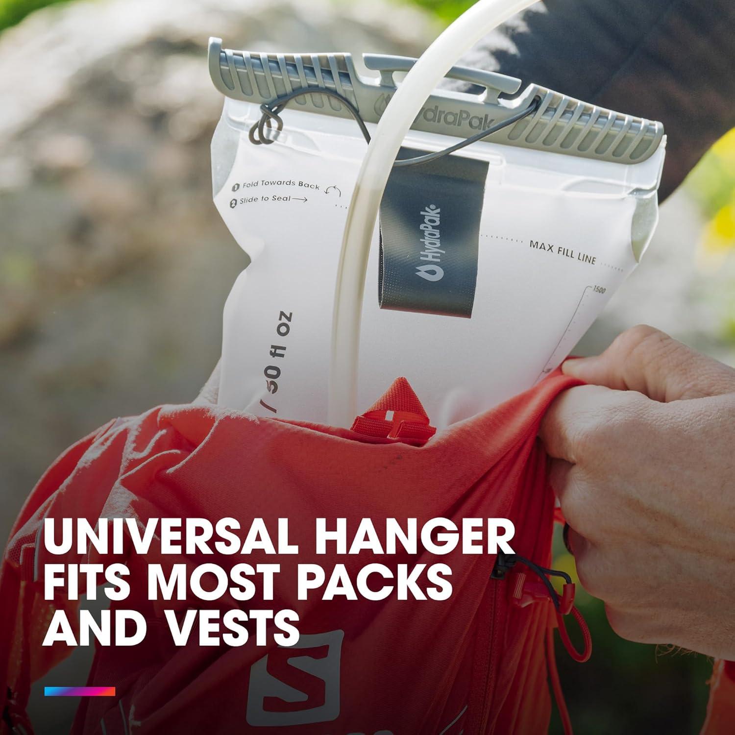 image:imageHydraPak Velocity Hydration Reservoir 15L or 2L Slim Profile Water Bladder SelfSealing Bite Valve Leak Proof Reversible Dishwasher SafeClear