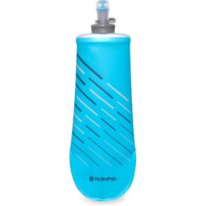 HydraPak PocketFlask 500ml – Compressible, Low Profile Soft Flask Water Bottle, Ideal Fit for Run Belts and Form Fitting Pockets with Locking Cap (500ml/17oz)(Malibu Blue)